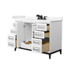 Custom image for White with Matte Black Trim / Carrara Cultured Marble / No Mirror