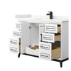 Custom image for White with Matte Black Trim / Giotto Quartz / No Mirror