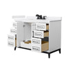 Custom image for White with Matte Black Trim / White Cultured Marble / No Mirror