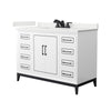 Custom image for White with Matte Black Trim / White Quartz / No Mirror