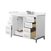 Custom image for White with Brushed Nickel Trim / White Cultured Marble / No Mirror