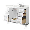 Custom image for White with Brushed Nickel Trim / White Quartz / No Mirror