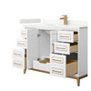 Custom image for White with Satin Bronze Trim / Giotto Quartz / No Mirror