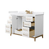 Custom image for White with Satin Bronze Trim / White Cultured Marble / No Mirror