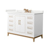Custom image for White with Satin Bronze Trim / White Quartz / No Mirror
