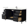 Custom image for Black with Brushed Nickel Trim / Giotto Quartz / No Mirror