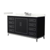 Custom image for Black with Brushed Nickel Trim / Giotto Quartz / No Mirror