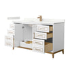 Custom image for White with Satin Bronze Trim / Giotto Quartz / No Mirror