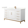 Custom image for White with Satin Bronze Trim / Giotto Quartz / No Mirror