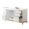 Custom image for White with Satin Bronze Trim / Giotto Quartz / No Mirror