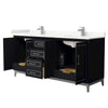 Custom image for Black with Brushed Nickel Trim / Giotto Quartz / No Mirror