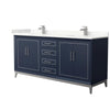 Custom image for Dark Blue with Brushed Nickel Trim / Giotto Quartz / No Mirror