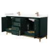 Custom image for Green with Satin Bronze Trim / Giotto Quartz / No Mirror