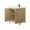 Custom image for White Oak with Matte Black Trim / Carrara Cultured Marble / No Mirror