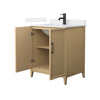 Custom image for White Oak with Matte Black Trim / White Cultured Marble / No Mirror