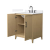 Custom image for White Oak with Matte Black Trim / White Cultured Marble / No Mirror