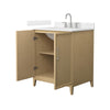 Custom image for White Oak with Brushed Nickel Trim / Carrara Cultured Marble / No Mirror