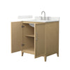 Custom image for White Oak with Brushed Nickel Trim / Giotto Quartz / No Mirror