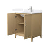 Custom image for White Oak with Brushed Nickel Trim / White Quartz / No Mirror