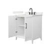Custom image for White with Matte Black Trim / Giotto Quartz / No Mirror