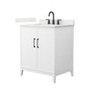 Custom image for White with Matte Black Trim / Giotto Quartz / No Mirror