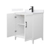 Custom image for White with Matte Black Trim / White Quartz / No Mirror