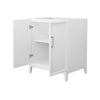 Custom image for White with Brushed Nickel Trim / No Mirror