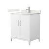 Custom image for White with Brushed Nickel Trim / Giotto Quartz / No Mirror