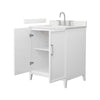 Custom image for White with Brushed Nickel Trim / Giotto Quartz / No Mirror