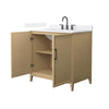 Custom image for White Oak with Matte Black Trim / White Cultured Marble / No Mirror