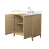 Custom image for White Oak with Brushed Nickel Trim / Carrara Cultured Marble / No Mirror