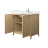 Custom image for White Oak with Brushed Nickel Trim / Giotto Quartz / No Mirror