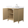 Custom image for White Oak with Brushed Nickel Trim / White Cultured Marble / No Mirror