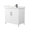 Custom image for White with Matte Black Trim / Giotto Quartz / No Mirror