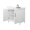 Custom image for White with Matte Black Trim / Giotto Quartz / No Mirror
