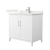 Custom image for White with Brushed Nickel Trim / Giotto Quartz / No Mirror