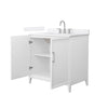 Custom image for White with Brushed Nickel Trim / White Cultured Marble / No Mirror