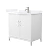 Custom image for White with Brushed Nickel Trim / White Quartz / No Mirror