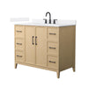 Custom image for White Oak with Matte Black Trim / White Cultured Marble / No Mirror