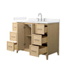 Custom image for White Oak with Brushed Nickel Trim / White Cultured Marble / No Mirror