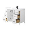 Custom image for White with Matte Black Trim / White Quartz / No Mirror