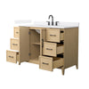 Custom image for White Oak with Matte Black Trim / White Cultured Marble / No Mirror