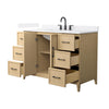 Custom image for White Oak with Matte Black Trim / White Quartz / No Mirror