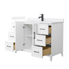 Custom image for White with Matte Black Trim / White Quartz / No Mirror