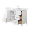 Custom image for White with Brushed Nickel Trim / Giotto Quartz / No Mirror