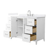 Custom image for White with Brushed Nickel Trim / White Cultured Marble / No Mirror