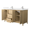 Custom image for White Oak with Brushed Nickel Trim / Carrara Cultured Marble / No Mirror
