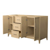 Custom image for White Oak with Brushed Nickel Trim / No Mirror