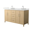 Custom image for White Oak with Brushed Nickel Trim / Giotto Quartz / No Mirror