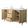 Custom image for White Oak with Brushed Nickel Trim / White Cultured Marble / No Mirror